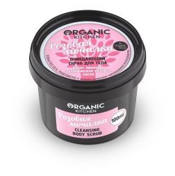 Скраб для тела &quot;Розовая мочалка&quot;, очищающий Organic Kitchen ORGANIC SHOP (100 мл)