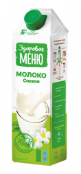 Молоко Соевое Здоровое меню (1 л)