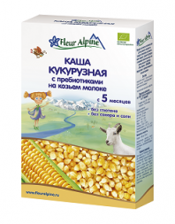 Каша детская на козьем молоке Органик кукурузная с пребиотиками с 5 мес. Fleur Alpine (200 г)