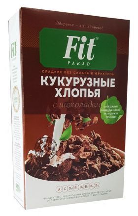 Кукурузные хлопья с шоколадом Fit Parad (200 г)